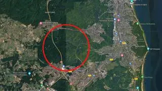 Miejsce poszukiwań podejrzanego - las między Karwinami a Chwarznem