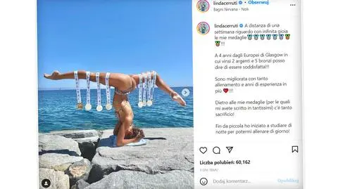 Linda Cerutti pozująca z medalami z mistrzostw Europy