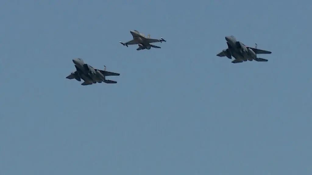 F-15 na defiladzie w Katowicach