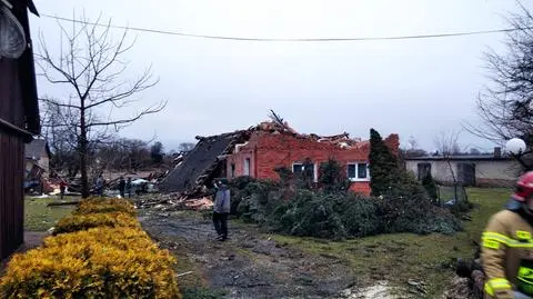 Uszkodzony dom w gminie Błaszki