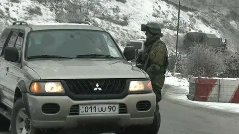 Punkt kontrolny rosyjskiego kontyngentu w Górskim Karabachu 