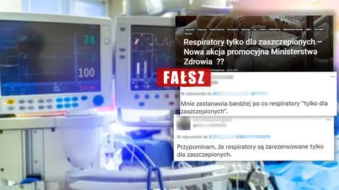 "Teraz respiratory tylko dla zaszczepionych"? Resort zdrowia: nie ma takich planów