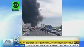 Karambol na autostradzie A4
