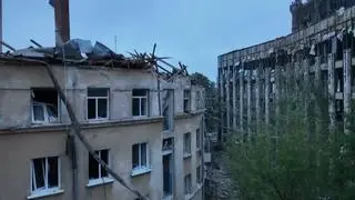 Rakieta uderzyła w blok