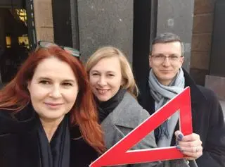 Aktywiści Wolnej Szkoły po spotkaniu w Kancelarii Prezydenta