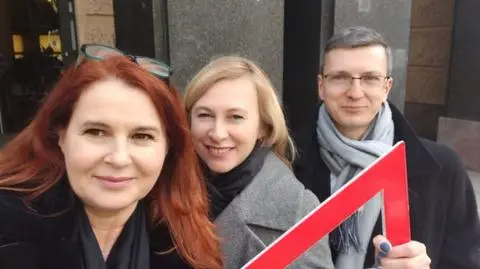 Aktywiści Wolnej Szkoły po spotkaniu w Kancelarii Prezydenta