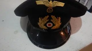 One item was a Third Reich peaked cap