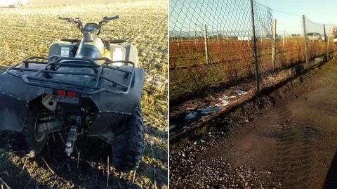 Jak ustaliła policja, quadem jechało dwóch mężczyzn, obaj trafili do szpitala 