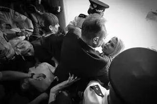 2019: Warszawa, sejm. 37. dzień protestu rodziców i opiekunów osób niepełnosprawnych.

