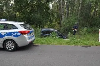 Auto wylądowało w rowie 