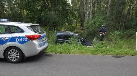 Auto wylądowało w rowie 