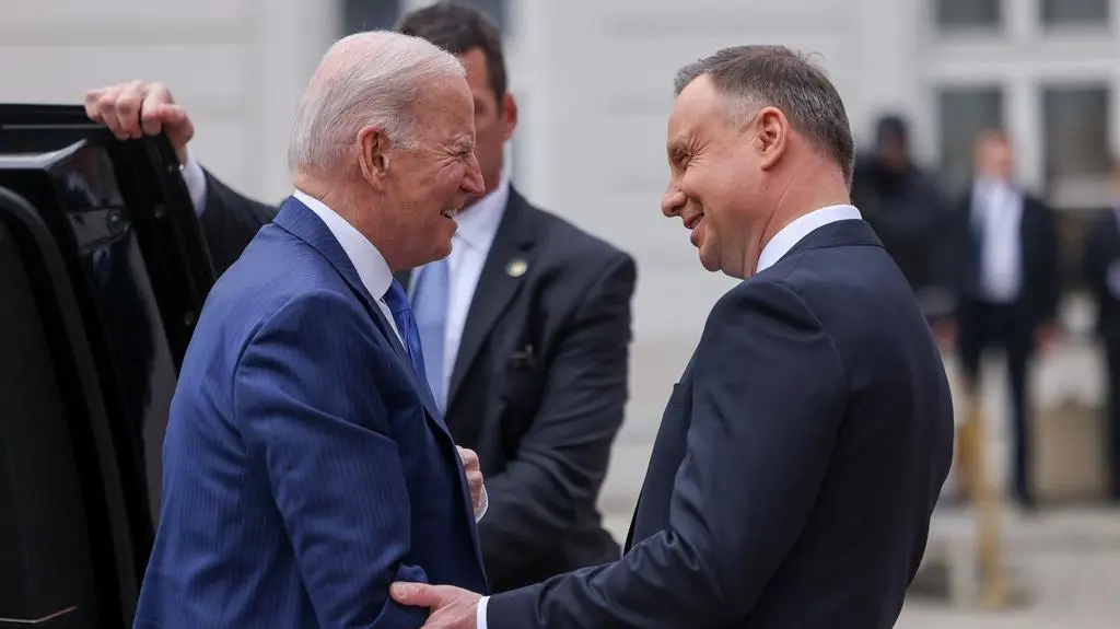 Joe Biden i Andrzej Duda
