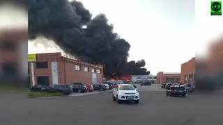 Pożar składowiska w Lęborku