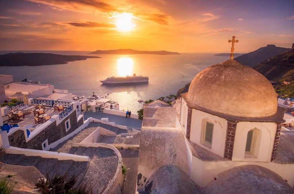 Santoryn w Grecji