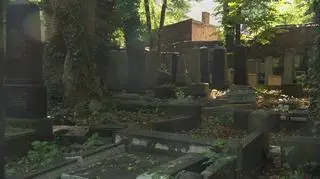 Zdewastowany cmentarz żydowski w Katowicach