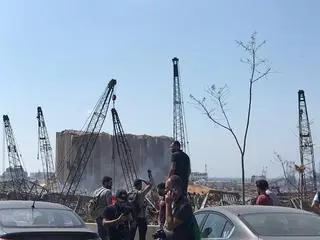 Bejrut, zniszczone miasto po eksplozji w porcie 