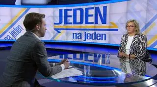  Józefa Szczurek-Żelazko w "Jeden na jeden"