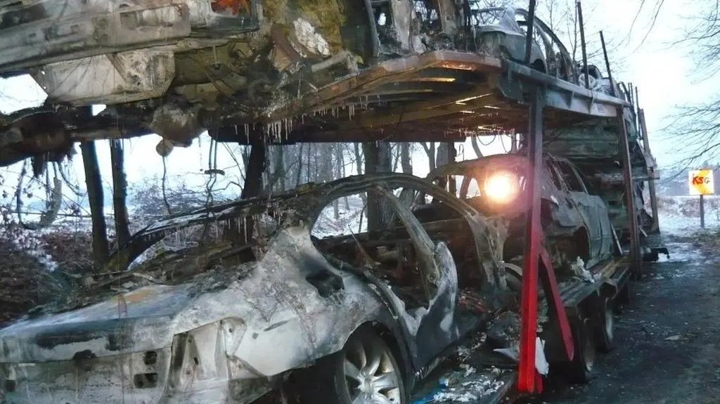 Samochody spłonęły w Bytomiu