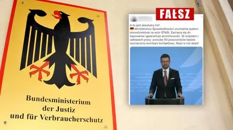 Niemiecki resort sprawiedliwości "uruchamia system donosicielstwa"? Wyjaśniamy