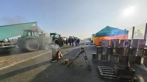Protest rolników na autostradzie A2