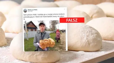 "Sam piecze chleb i rozdaje go w swojej wiosce osobom potrzebującym". Bohater zdjęcia wyjaśnia