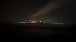 Elektrownia Konin nocą