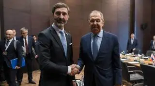 Szef słowackiej dyplomacji Juraj Blanar z Siergiejem Ławrowem