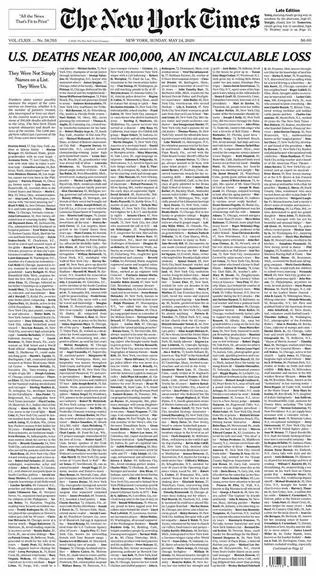 Okładka najnowszego "New York Times"