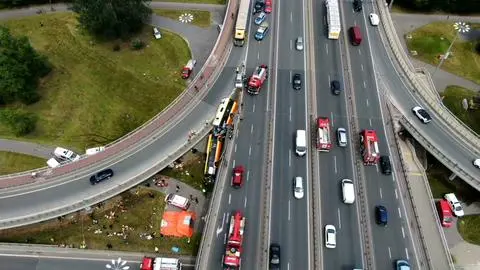 Wypadek z udziałem autobusu