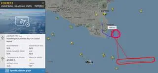 Lot RQ-4 Global Hawk na południe od Sycylii