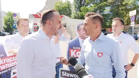 Konferencja PO zakłócona przez polityków PiS i Solidarnej Polski