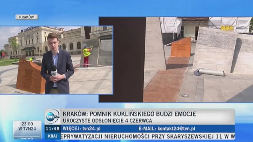 Tak wygląda pomnik Kuklińskiego w Krakowie
