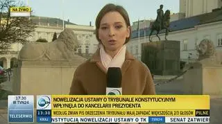 Nowelizacja ustawy o TK wpłynęła do Kancelarii Prezydenta. "Decyzja w konstytucyjnym terminie"