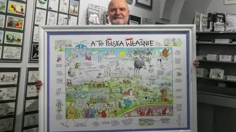 WOŚP 2022. Andrzej Mleczko wystawił rysunek na licytację. Przy nim "Panorama Racławicka wypada co najmniej blado"