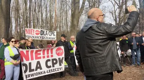 Mieszkańcy protestowali przeciwko budowie CPK