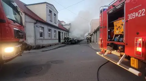Koronowo. Pożar samochodu osobowego 