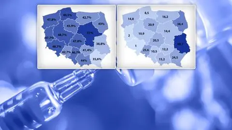 Zgony z COVID-19 a szczepienia. Co pokazują mapy z województwami