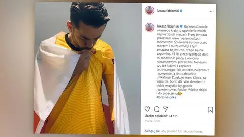 "Spełnienie najskrytszych marzeń". Emocjonalne pożegnanie Fabiańskiego