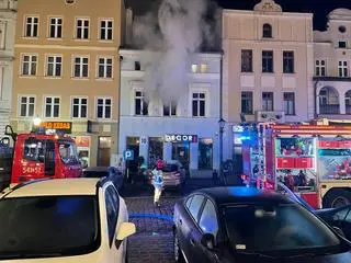 Pożar w kamienicy w Tczewie