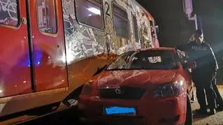 Zderzenie auta z pociągiem
