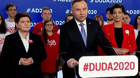 Prezydent Andrzej Duda zaprezentował swój sztab wyborczy