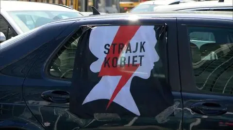 Samochodowy protest na rondzie Dmowskiego. Przeciwko projektowi "Zatrzymaj aborcję"