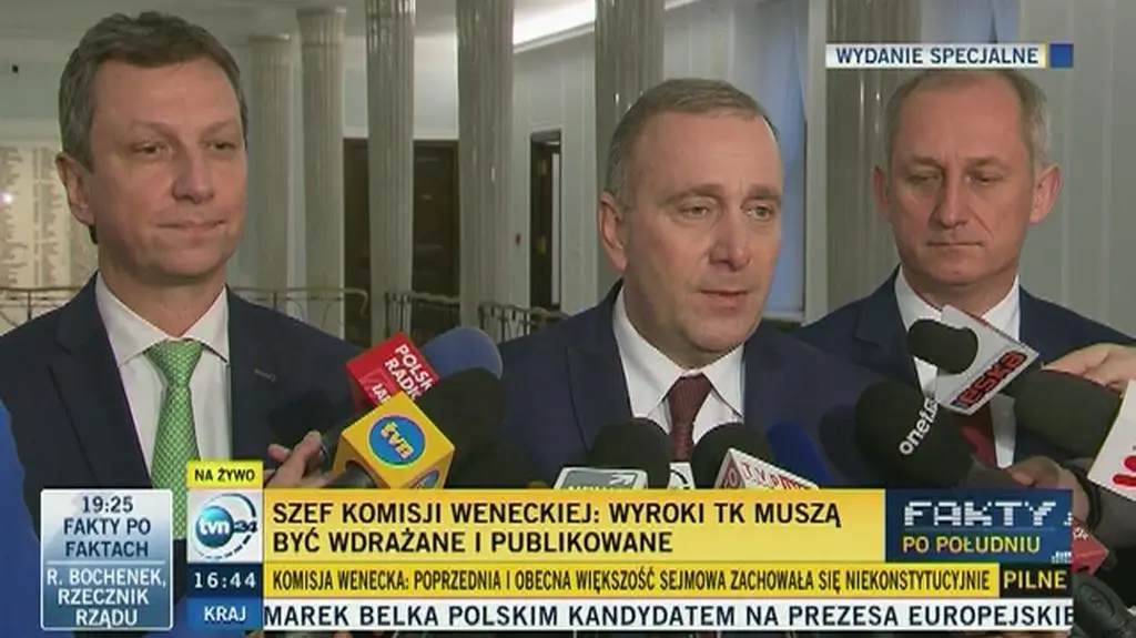 Grzegorz Schetyna po opublikowaniu opinii Komisji Weneckiej