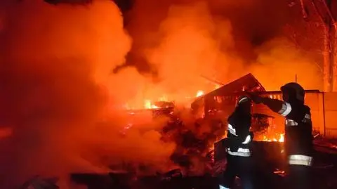 Pożar na skutek ostrzałów w Charkowie (8 czerwca)