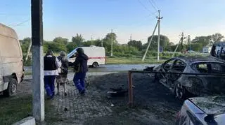 Zniszczenia w mieście Szebiekino 