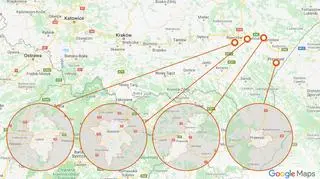 Powiaty najbardziej dotknięte ulewami