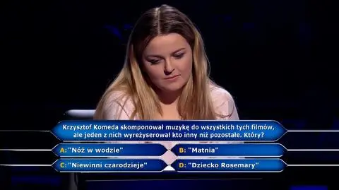 Pytanie o film w "Milionerach"