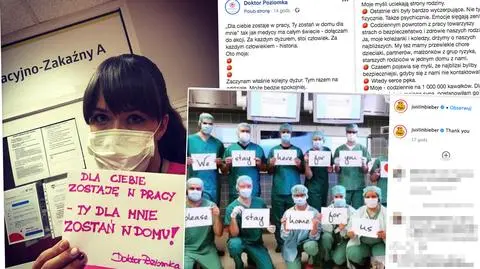"Zostaję w pracy dla Was. Wy zostańcie w domu dla nas!" Prośba od lekarzy i pielęgniarek 