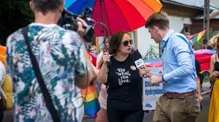 Marzena Dziurawiec na Marszu Równości w Sanoku