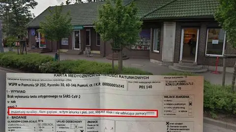 Ratownicy opisali zastaną sytuację w karcie medycznej